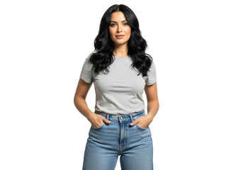 Fototapeta premium Young woman in casual outfit