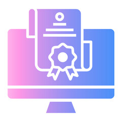 Obraz premium certificate Gradient icon