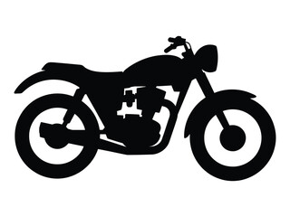 Fototapeta premium Motorcycle Silhouette Black Vector Icon for Logo, T-Shirt, Website