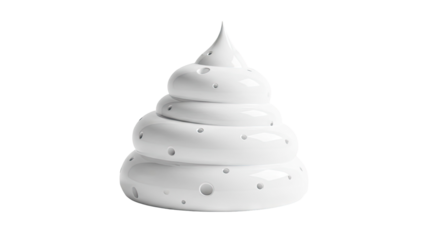 Whimsical White Poop Emoji Sculpture with Holes