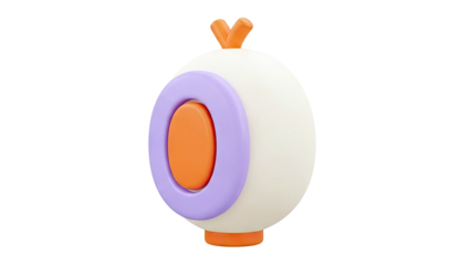 3D Render of a Cartoon Chick-like Character