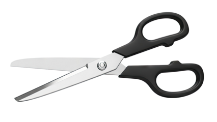Black Handled Metal Scissors