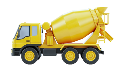 Yellow Cement Mixer Truck