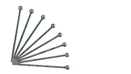 Black Cocktail Stirrers with Ball Tips in Fan Arrangement