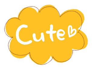 可愛い手書きcuteの文字イラスト