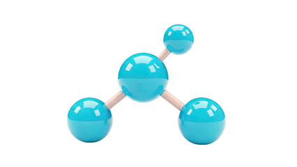 Blue Molecular Model