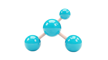 Blue Molecular Model