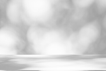 Wall interior background, studio and backdrops show products.with shadow from window color white...