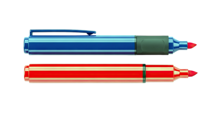 Two Highlighters: Blue and Red