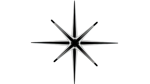 Black and White Starburst - Powered by Adobe