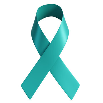 Teal Ribbon Symbol of Ovarian Cancer Awareness Month, Sexual Assault Awareness Month, Cervical Cancer, Mental Health such as PTSD, OCD, anxiety disorders and other awareness.