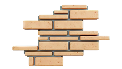 Abstract Orange Brick Pattern