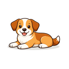 dog pet logo vector ilustration with white background