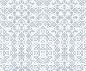 Flower geometric pattern. Seamless vector background. White and gray ornament