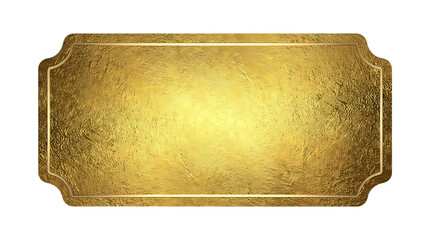 Golden label with a vintage texture on transparent background high quality professional detailed modern elegant stylish clean crisp vibrant colorful digital