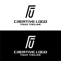 creative letter logo fu design vector