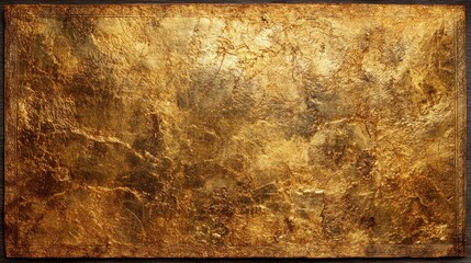 Close up of a single sheet of gold leaf texture covering the entire surface, highlighting metallic details, luxurious shine, smooth and delicate finish, minimalistic elegance and rich golden tones