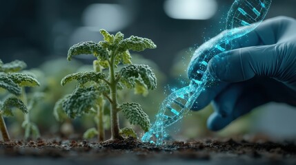 A scientist utilizing CRISPR technology for gene editing in a laboratory setting.