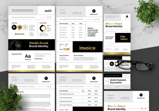 Gradient Gold And Black Brand Guidelines Crypto Brand