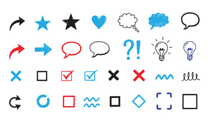 Cute Doodle Sticker Set for Social Media