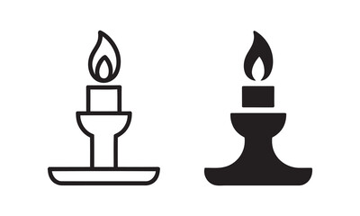 candle icons with flames burning