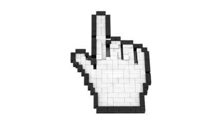 Pixelated Hand Cursor