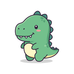 Fototapeta premium Cute Cartoon Dinosaur Illustration