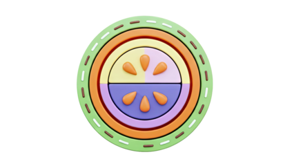 Abstract Citrus Slice Icon