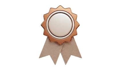 Bronze award ribbon with blank center