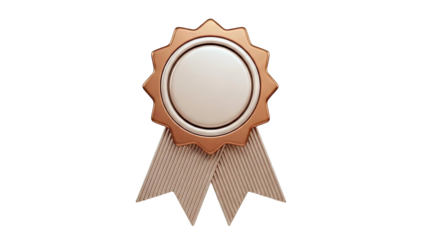Bronze award ribbon with blank center