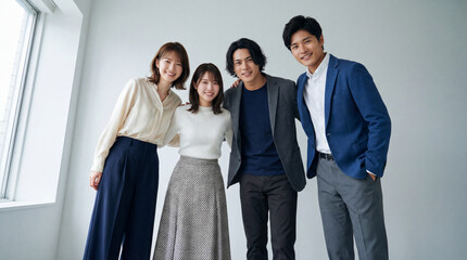 並んで立つビジネスパーソン（チーム）