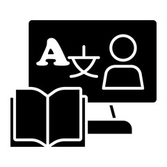 online learning Solid icon