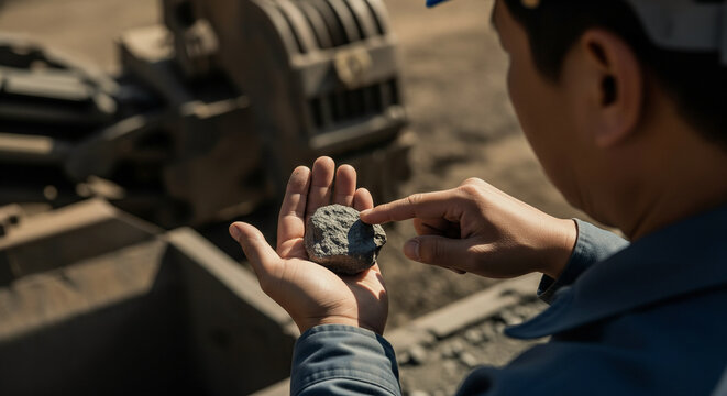 Raw Materials Supply Chain Concept at Mining Site