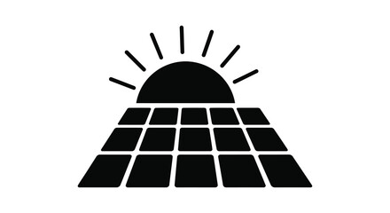 Simple depiction of a pyramid structure against a radiant sun creating a striking silhouette © AL-AMIN