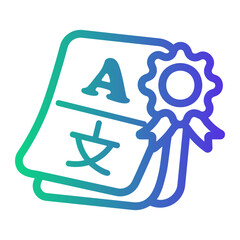 learning Line Gradient Icon