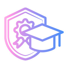 protection Line Gradient Icon