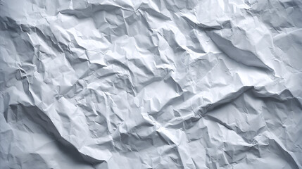 Detailed texture of a crumpled paper sheet, revealing intricate folds and creases