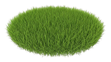 Green grass patch isolated on transparent background