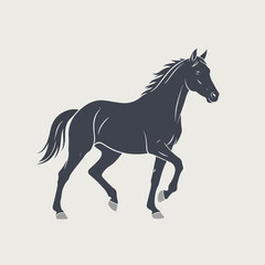 Trotting Horse Vector Art