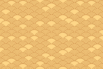 Obraz premium Festive Chinese New Year backdrop with elegant wave patterns