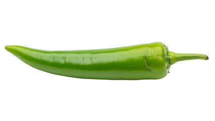 Fresh Green Serrano Pepper Vegetable Isolated on Transparent Background PNG