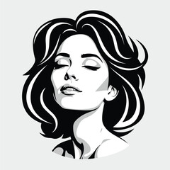 Graphic Woman Upward Gaze