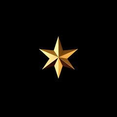 Obraz premium gold, star, black, background, luxury, elegant, premium, shine, shiny, glitter, sparkle, glowing, metallic, golden, award, rating, success, achievement, excellence, quality, emblem, symbol, icon, desi