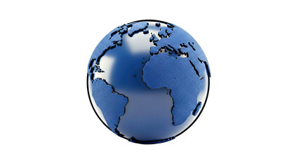 Fototapeta premium 3D Rendered Blue Earth Globe