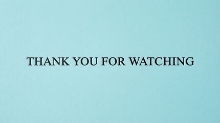 Fototapeta premium Thank You For Watching End Screen.