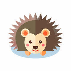 Cartoon hedgehog illustration playful and animated forest animal design
