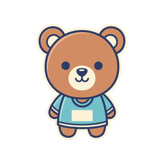 Obraz premium Adorable Cartoon Bear Illustration