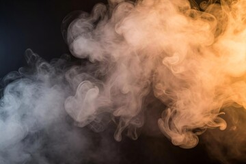 Vibrant smoke swirling in dynamic orange and gray hues