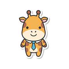 Cartoon Giraffe Character Illustration