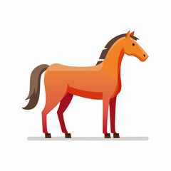 Stylized illustration of a majestic horse in profile against a white backdrop